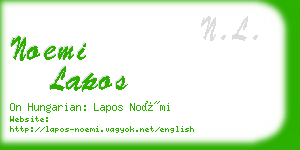 noemi lapos business card